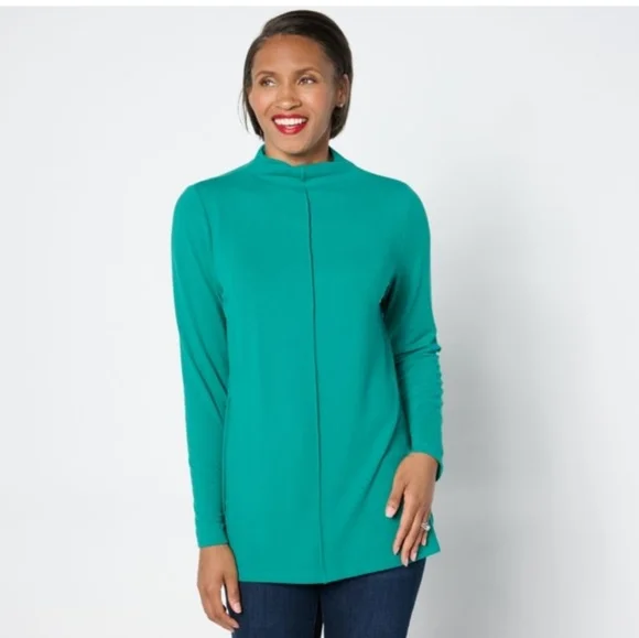 Denim & Co Heavenly Jersey Tunic - Picture 1 of 4